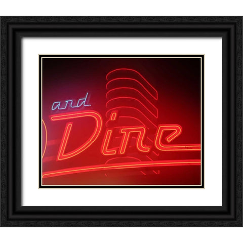 Dine Out I Black Ornate Wood Framed Art Print with Double Matting by Larson, Scott
