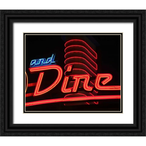 Dine Out II Black Ornate Wood Framed Art Print with Double Matting by Larson, Scott