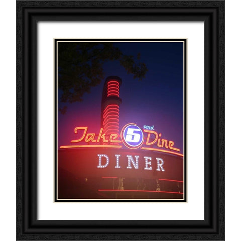 Dine Out III Black Ornate Wood Framed Art Print with Double Matting by Larson, Scott