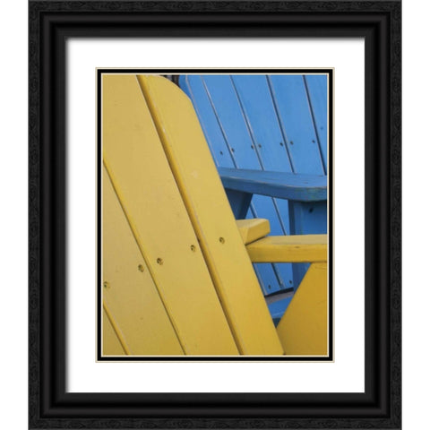 Beach House I Black Ornate Wood Framed Art Print with Double Matting by Larson, Scott