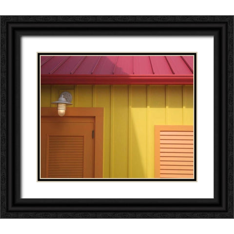 Beach House III Black Ornate Wood Framed Art Print with Double Matting by Larson, Scott