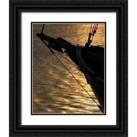 Sunset Sail I Black Ornate Wood Framed Art Print with Double Matting by Larson, Scott