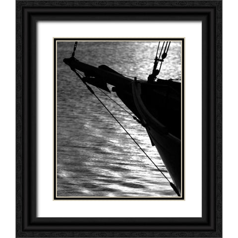 Sunset Sail II Black Ornate Wood Framed Art Print with Double Matting by Larson, Scott