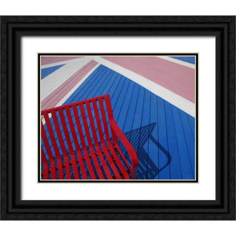 Beach House VII Black Ornate Wood Framed Art Print with Double Matting by Larson, Scott