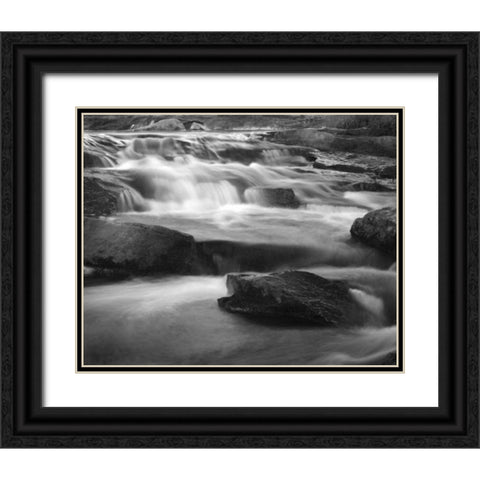 Moving Water I Black Ornate Wood Framed Art Print with Double Matting by Larson, Scott