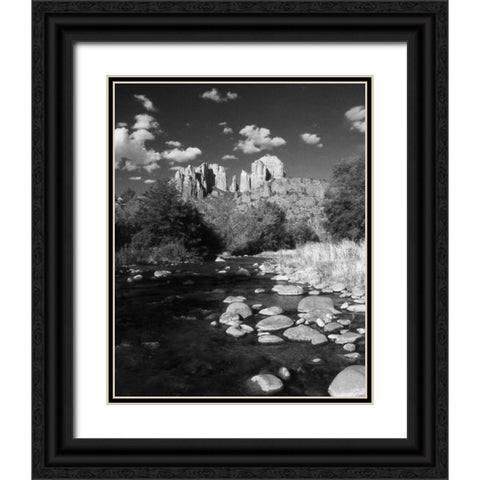 Desert Stream II Black Ornate Wood Framed Art Print with Double Matting by Larson, Scott