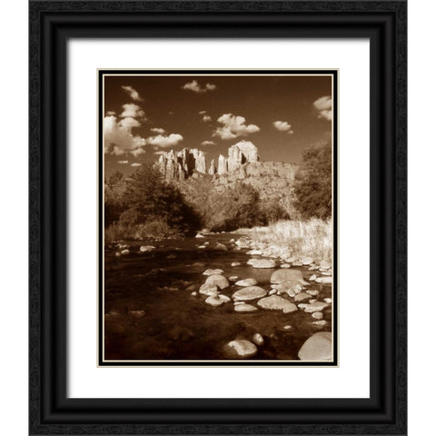 Desert Stream III Black Ornate Wood Framed Art Print with Double Matting by Larson, Scott