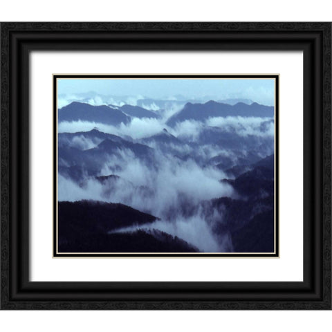 Smokey Mountains I Black Ornate Wood Framed Art Print with Double Matting by Larson, Scott