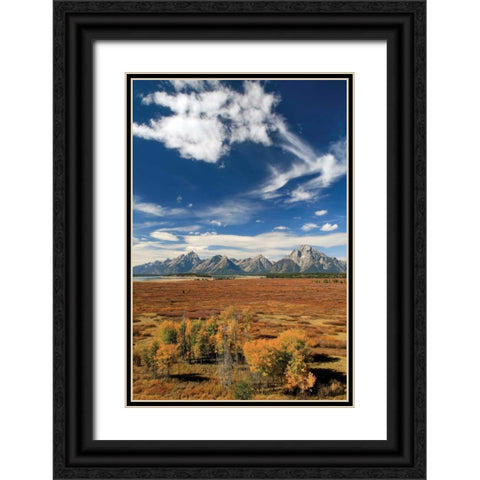 Lunch Tree Hill Black Ornate Wood Framed Art Print with Double Matting by Malvin, Larry