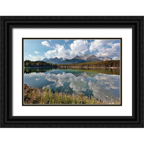 Herbert Lake Black Ornate Wood Framed Art Print with Double Matting by Malvin, Larry