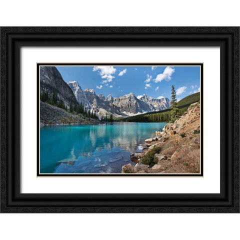 Moraine Lake I Black Ornate Wood Framed Art Print with Double Matting by Malvin, Larry