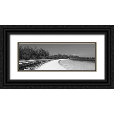 Winding Bay II BW Panel Black Ornate Wood Framed Art Print with Double Matting by Malvin, Larry