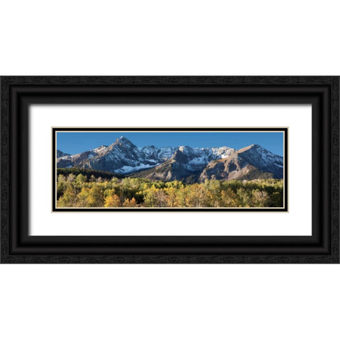 Sneffles Range Panorama Black Ornate Wood Framed Art Print with Double Matting by Malvin, Larry