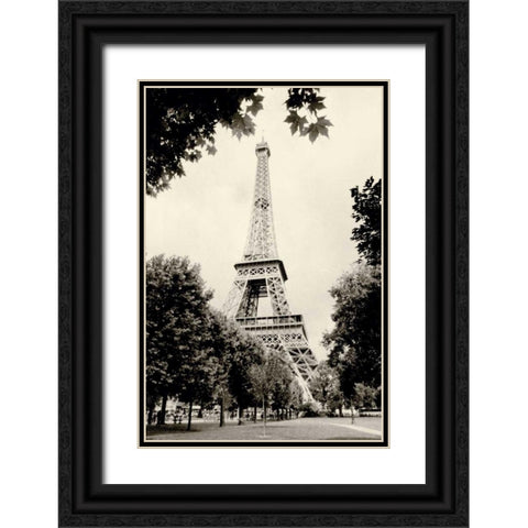 Eiffel Tower I Black Ornate Wood Framed Art Print with Double Matting by Melious, Amy