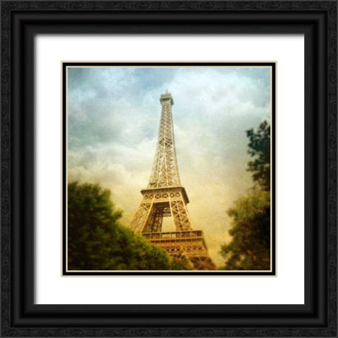 Eiffel Tower III Black Ornate Wood Framed Art Print with Double Matting by Melious, Amy