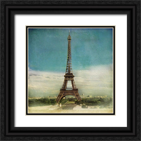 Eiffel Tower VII Black Ornate Wood Framed Art Print with Double Matting by Melious, Amy