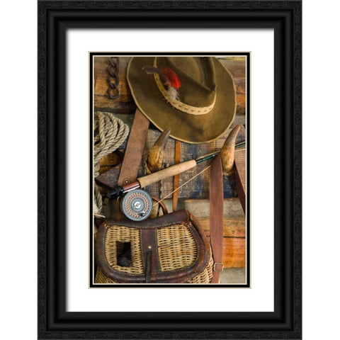 Fishing Cabin I Black Ornate Wood Framed Art Print with Double Matting by Mahan, Kathy