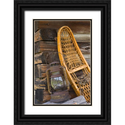 Fishing Cabin II Black Ornate Wood Framed Art Print with Double Matting by Mahan, Kathy