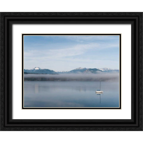 Seabeck Bay II Black Ornate Wood Framed Art Print with Double Matting by Mahan, Kathy