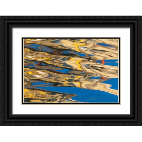 Water Reflections I Black Ornate Wood Framed Art Print with Double Matting by Mahan, Kathy