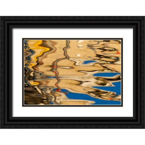 Water Reflections II Black Ornate Wood Framed Art Print with Double Matting by Mahan, Kathy