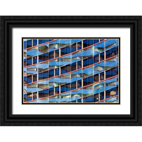 Hotel Windows Black Ornate Wood Framed Art Print with Double Matting by Mahan, Kathy