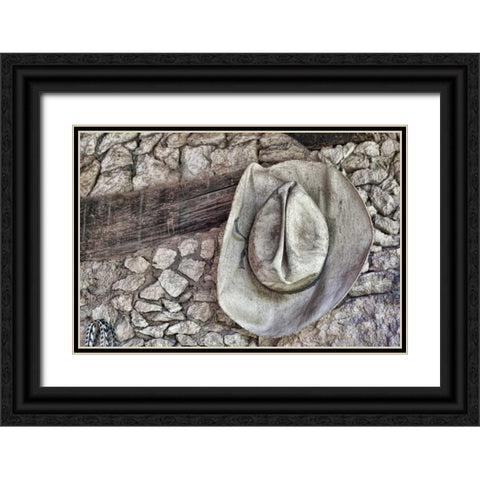 Cowboy Hats I Black Ornate Wood Framed Art Print with Double Matting by Mahan, Kathy