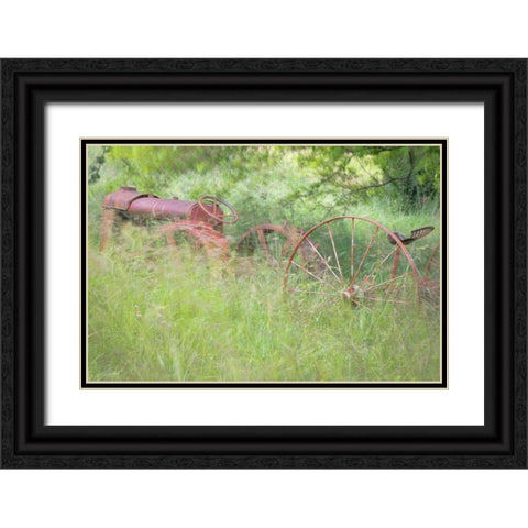 Old Tractor II Black Ornate Wood Framed Art Print with Double Matting by Mahan, Kathy