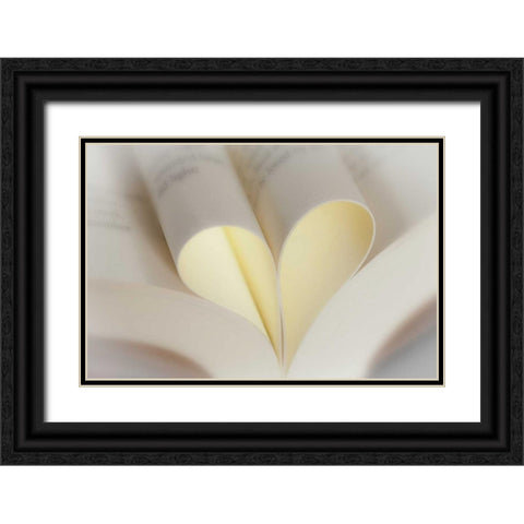 Love Reading II Black Ornate Wood Framed Art Print with Double Matting by Mahan, Kathy