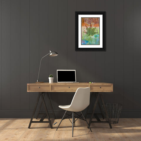 Maple Leaf I Black Ornate Wood Framed Art Print with Double Matting by Mahan, Kathy