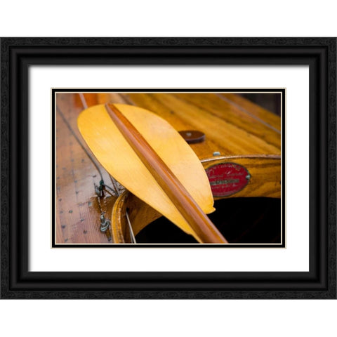 Rowboat Oar I Black Ornate Wood Framed Art Print with Double Matting by Mahan, Kathy