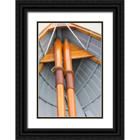 On the Boat III Black Ornate Wood Framed Art Print with Double Matting by Mahan, Kathy