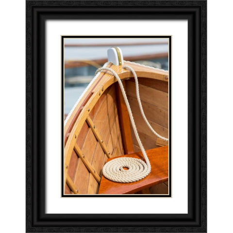 On the Boat IV Black Ornate Wood Framed Art Print with Double Matting by Mahan, Kathy