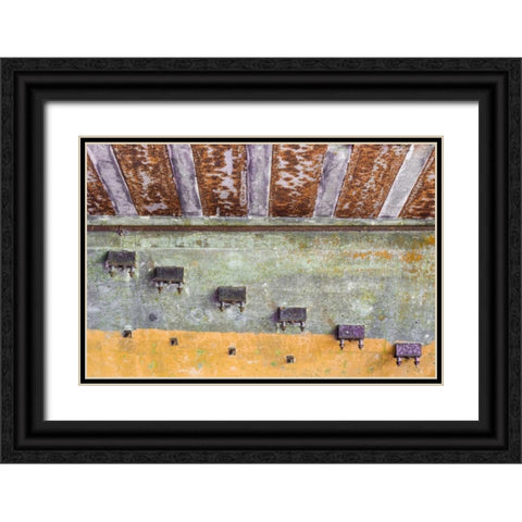 Abstract Paint IV Black Ornate Wood Framed Art Print with Double Matting by Mahan, Kathy