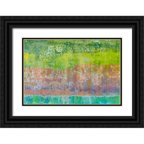 Color V Black Ornate Wood Framed Art Print with Double Matting by Mahan, Kathy