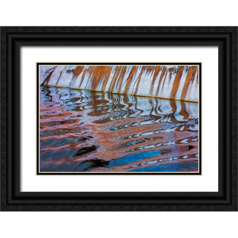 Boat Wake I Black Ornate Wood Framed Art Print with Double Matting by Mahan, Kathy