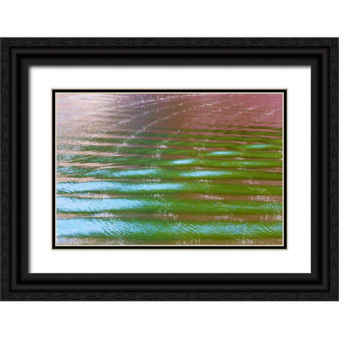 Wake Ripples II Black Ornate Wood Framed Art Print with Double Matting by Mahan, Kathy