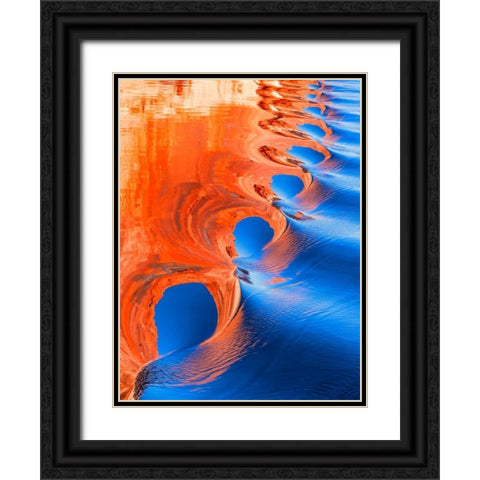 Wake Spiral II Black Ornate Wood Framed Art Print with Double Matting by Mahan, Kathy