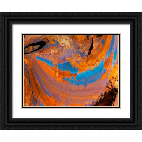 Ripples of Color II Black Ornate Wood Framed Art Print with Double Matting by Mahan, Kathy