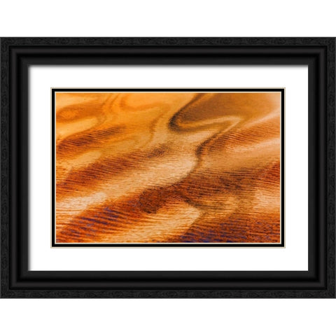 Golden Water II Black Ornate Wood Framed Art Print with Double Matting by Mahan, Kathy