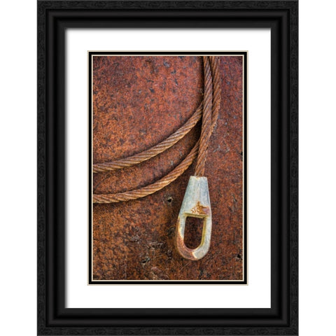 Rusty Metal I Black Ornate Wood Framed Art Print with Double Matting by Mahan, Kathy