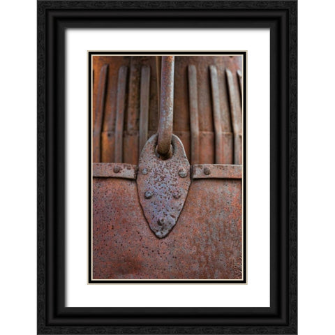 Rusty Metal II Black Ornate Wood Framed Art Print with Double Matting by Mahan, Kathy