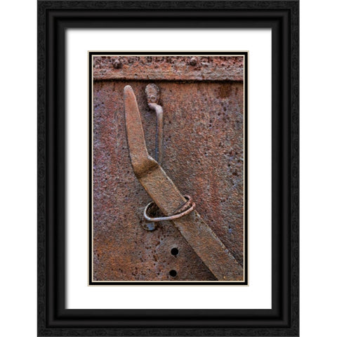 Rusty Metal III Black Ornate Wood Framed Art Print with Double Matting by Mahan, Kathy