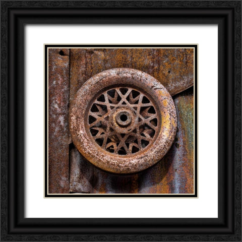 Rusted in Time I Black Ornate Wood Framed Art Print with Double Matting by Mahan, Kathy