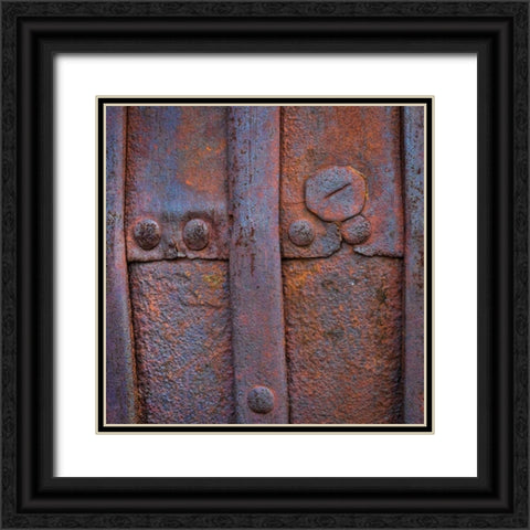 Rusted in Time II Black Ornate Wood Framed Art Print with Double Matting by Mahan, Kathy