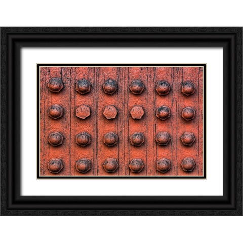 Bolted Metal Black Ornate Wood Framed Art Print with Double Matting by Mahan, Kathy