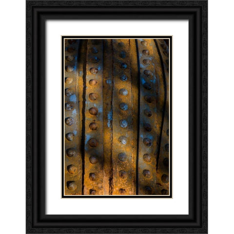 Sculptural Metal VI Black Ornate Wood Framed Art Print with Double Matting by Mahan, Kathy