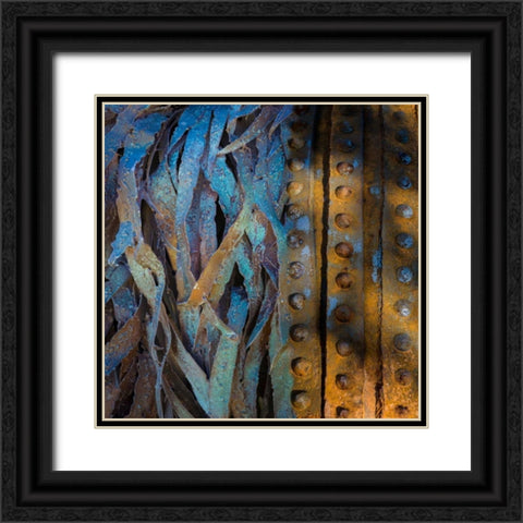 Metal Infusion I Black Ornate Wood Framed Art Print with Double Matting by Mahan, Kathy