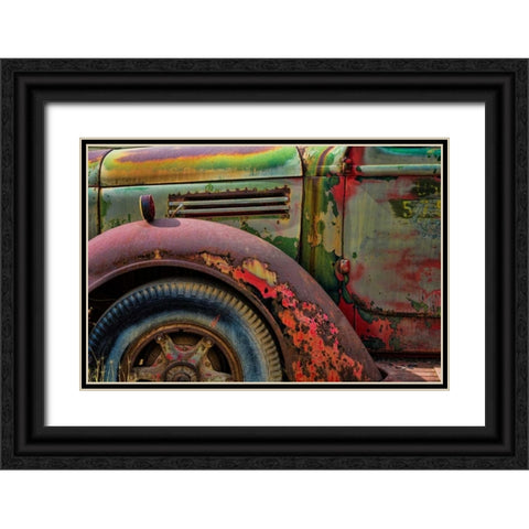 Old Truck III Black Ornate Wood Framed Art Print with Double Matting by Mahan, Kathy