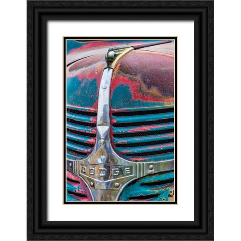 Truck Detail III Black Ornate Wood Framed Art Print with Double Matting by Mahan, Kathy